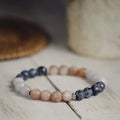 Bracelet obsidienne et pierre de soleil — Soleil