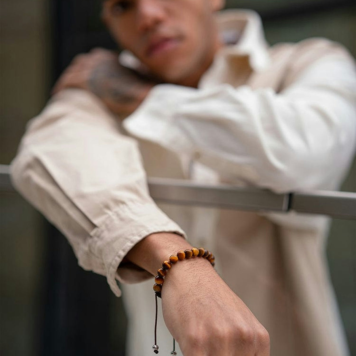 Bracelet œil de tigre 8 mm — Sahara